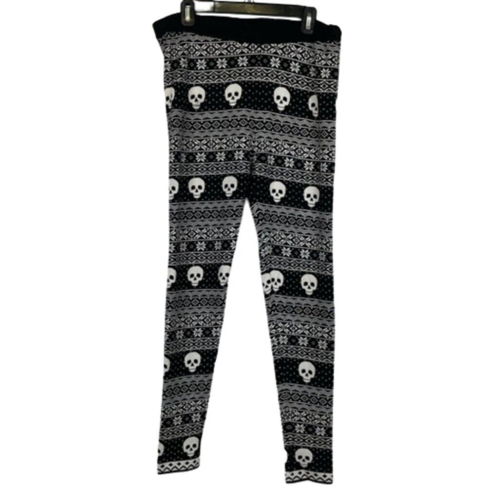 Torrid skull knit double layer winter leggings size 2